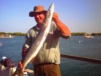 Glynn Workman displays his barracuda